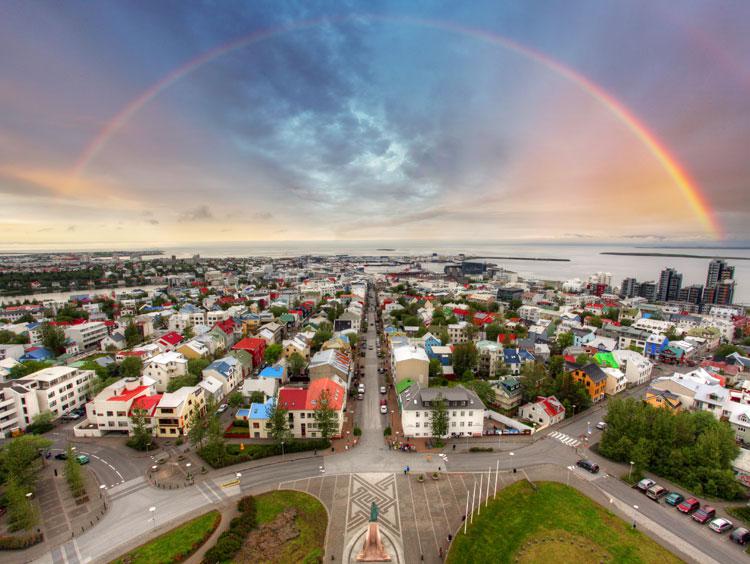 Reykjavik Rainbow Cityscape Reykjavik Rainbow Cityscape